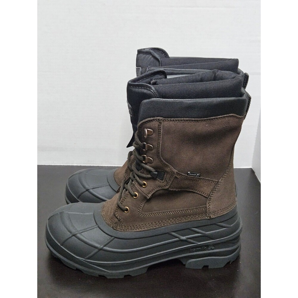 Sz 11.5 - Kamik Mens Nation Plus Brown Waterproof Snow Boots